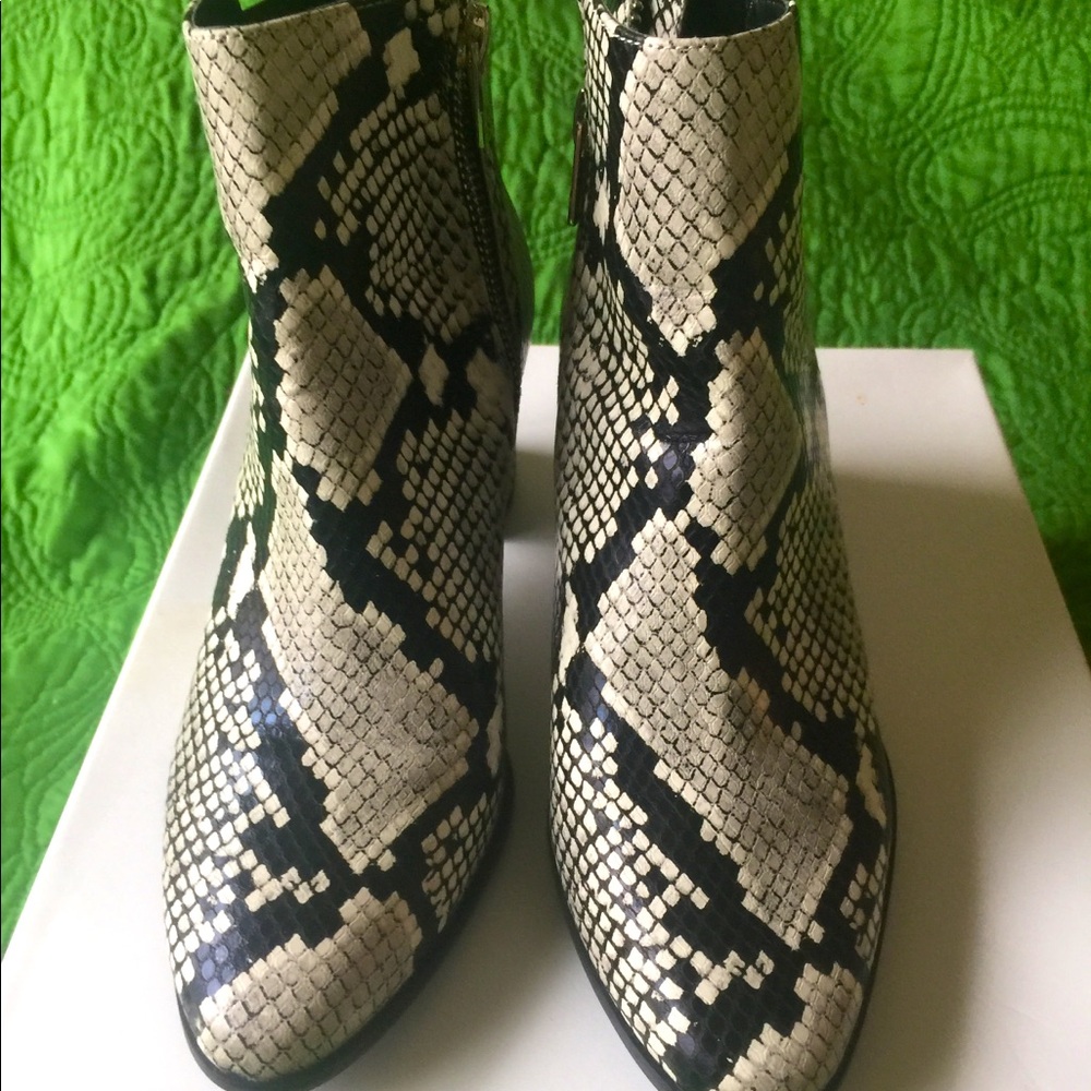 Calvin Klein Black n White Phyton Boots